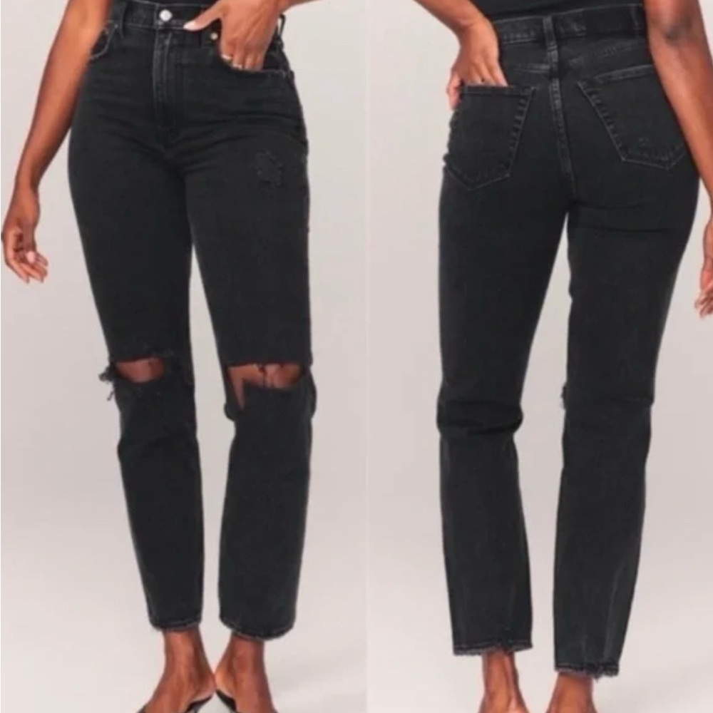 Abercrombie and Fitch The 90s Straight Ultra High Rise Jeans Curve Love